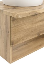 Waschtisch-Set >Kaprun< (B/H/T: 61x55x47 cm) in wotaneiche - 61x55x47 (BxHxT)