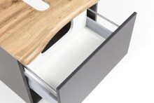 Waschtisch-Set >Kaprun< (B/H/T: 61x55x47 cm) in graphit - 61x55x47 (BxHxT)