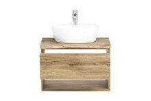 Waschtisch-Set >Kaprun< (B/H/T: 61x200x47 cm) in wotaneiche - 61x200x47 (BxHxT)