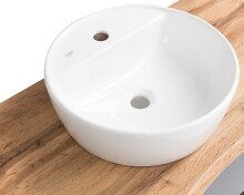 Waschtisch-Set >Kaprun< (B/H/T: 61x200x47 cm) in wotaneiche - 61x200x47 (BxHxT)