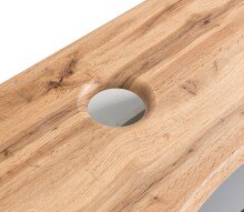 Waschtisch-Set >Kaprun< (B/H/T: 61x200x47 cm) in wotaneiche - 61x200x47 (BxHxT)