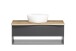 Waschtisch-Set >Kaprun< (B/H/T: 101x200x47 cm) in graphit - 101x200x47 (BxHxT)