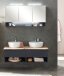 Waschtisch-Set >Kaprun< (B/H/T: 121x200x47 cm) in graphit - 121x200x47 (BxHxT)