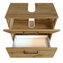 Waschbeckenunterschrank >Manchester< (B/H/T: 60x55x35 cm) in wotaneiche aus MDF