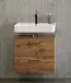 Waschbeckenunterschrank >Manchester< (B/H/T: 60x55x35 cm) in wotaneiche aus MDF
