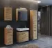 Waschbeckenunterschrank >Manchester< (B/H/T: 60x55x35 cm) in wotaneiche aus MDF