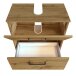 Waschbeckenunterschrank >Manchester< (B/H/T: 60x55x35 cm) in wotaneiche aus MDF