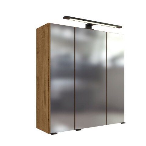 Badezimmerspiegelschrank >Manchester< (B/H/T: 60x64x20 cm) in wotaneiche