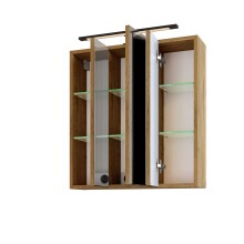 Badezimmerspiegelschrank >Manchester< (B/H/T: 60x64x20 cm) in wotaneiche
