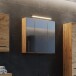Badezimmerspiegelschrank >Manchester< (B/H/T: 60x64x20 cm) in wotaneiche