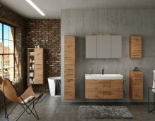 Badezimmerspiegelschrank >Manchester< (B/H/T: 100x64x20 cm) in wotaneiche