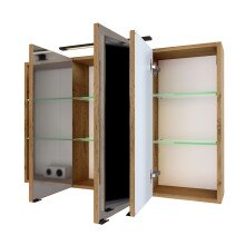Badezimmerspiegelschrank >Manchester< (B/H/T: 100x64x20 cm) in wotaneiche
