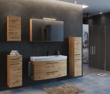 Badezimmerspiegelschrank >Manchester< (B/H/T: 100x64x20 cm) in wotaneiche