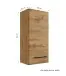 Hängeschrank >Manchester< (B/H/T: 30x64x20 cm) in wotaneiche - 30x64x20 (BxHxT)