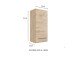 Hängeschrank >Manchester< (B/H/T: 30x64x20 cm) in wotaneiche - 30x64x20 (BxHxT)