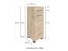 Waschbeckenunterschrank >Manchester< (B/H/T: 30x79x35 cm) in wotaneiche aus MDF