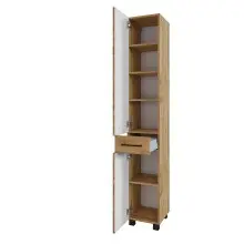 Seitenschrank >Manchester< (B/H/T: 30x180x35 cm) in wotaneiche aus MDF
