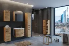 Seitenschrank >Manchester< (B/H/T: 30x180x35 cm) in wotaneiche aus MDF