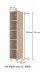 Wandregal >Manchester< (B/H/T: 25x130x33 cm) in wotaneiche - 25x130x33 (BxHxT)