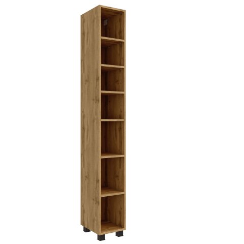 Seitenschrank >Manchester< (B/H/T: 25x180x33 cm) in wotaneiche aus MDF