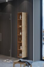 Seitenschrank >Manchester< (B/H/T: 25x180x33 cm) in wotaneiche aus MDF
