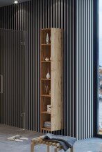 Seitenschrank >Manchester< (B/H/T: 25x180x33 cm) in wotaneiche aus MDF