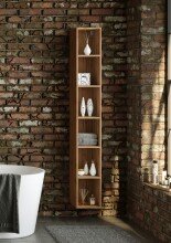 Seitenschrank >Manchester< (B/H/T: 25x180x33 cm) in wotaneiche aus MDF