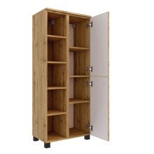 Midischrank >Manchester< (B/H/T: 55x130x33 cm) in wotaneiche - 55x130x33 (BxHxT)