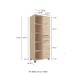 Midischrank >Manchester< (B/H/T: 55x130x33 cm) in wotaneiche - 55x130x33 (BxHxT)