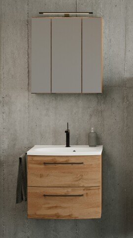 Waschtisch-Set >Manchester< (B/H/T: 60x200x45 cm) in wotaneiche aus MDF