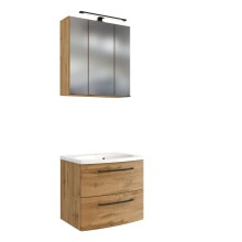 Waschtisch-Set >Manchester< (B/H/T: 60x200x45 cm) in wotaneiche aus MDF
