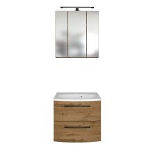 Waschtisch-Set >Manchester< (B/H/T: 60x200x45 cm) in wotaneiche aus MDF