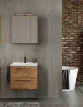 Waschtisch-Set >Manchester< (B/H/T: 60x200x45 cm) in wotaneiche aus MDF