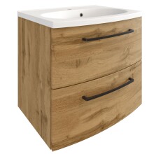 Waschtisch-Set >Manchester< (B/H/T: 90x200x45 cm) in wotaneiche aus MDF