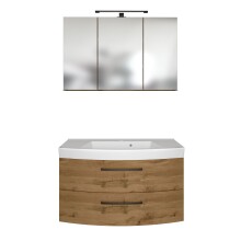 Waschtisch-Set >Manchester< (B/H/T: 100x200x50 cm) in wotaneiche aus MDF