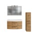 Waschtisch-Set >Manchester< (B/H/T: 130x200x50 cm) in wotaneiche aus MDF