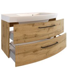 Waschtisch-Set >Manchester< (B/H/T: 130x200x50 cm) in wotaneiche aus MDF