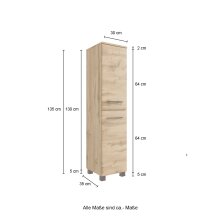 Waschtisch-Set >Manchester< (B/H/T: 160x200x50 cm) in wotaneiche aus MDF