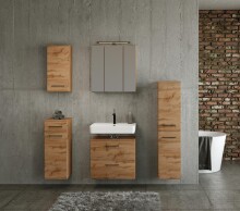 Waschtisch-Set >Manchester< (B/H/T: 60x200x35 cm) in wotaneiche aus MDF