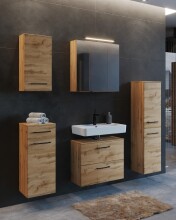 Waschtisch-Set >Manchester< (B/H/T: 90x200x35 cm) in wotaneiche aus MDF