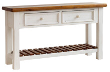 Anrichte >Boscobe< in Weiß aus Massivholz - 130x75x40cm (BxHxT)