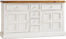 Sideboard >Boscobe< in Weiß aus Massivholz - 160x90x45cm (BxHxT)