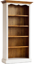 Bücherregal >Boscobe< in Weiß aus Massivholz - 92x183x36cm (BxHxT)