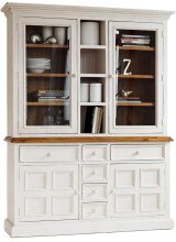 Buffet >Boscobe< in Weiß aus Massivholz - 166x215x45cm (BxHxT)