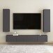 TV-Board >Irxleben-I< (B/H/T: 30x110x30 cm) in Grau - 30x110x30cm (BxHxT)