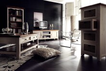 Couchtisch >Boscobe< in Weiß aus Massivholz - 140x55x80cm (BxHxT)