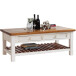 Couchtisch >Boscobe< in Weiß aus Massivholz - 140x55x80cm (BxHxT)