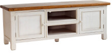 TV-Schrank >Boscobe< in Weiß aus Massivholz - 178x65x54cm (BxHxT)