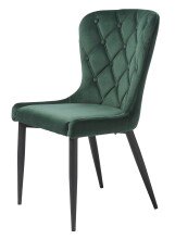 Stuhl >GRANBY< (2er Set) (B/H/T: 57x93x61 cm) in grün aus Metall, Samt - 57x93x61 (BxHxT)