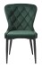 Stuhl >GRANBY< (2er Set) (B/H/T: 57x93x61 cm) in grün aus Metall, Samt - 57x93x61 (BxHxT)